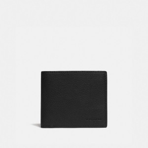 Men's COACH 3 In 1 Bifold Wallet Black / Khaki | 12356EHQU