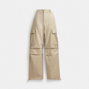 Men's COACH Cargo Pants Khaki | 61079FJTZ