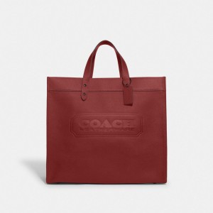 Men's COACH Field Tote Bags Red | 01864OIFD
