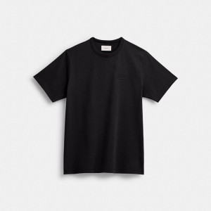 Women's COACH Essential T Shirts Black | 96125UGAR