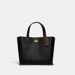 Women's COACH Willow Tote Bags Black | 29018XUBL