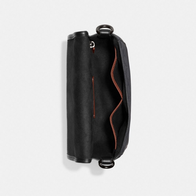 Women's COACH Frankie Crossbody Bags Black | 63780LSEX